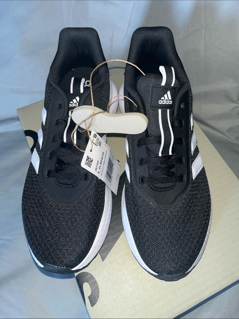 Women’s adidas Black and White Knit Running Sneakers